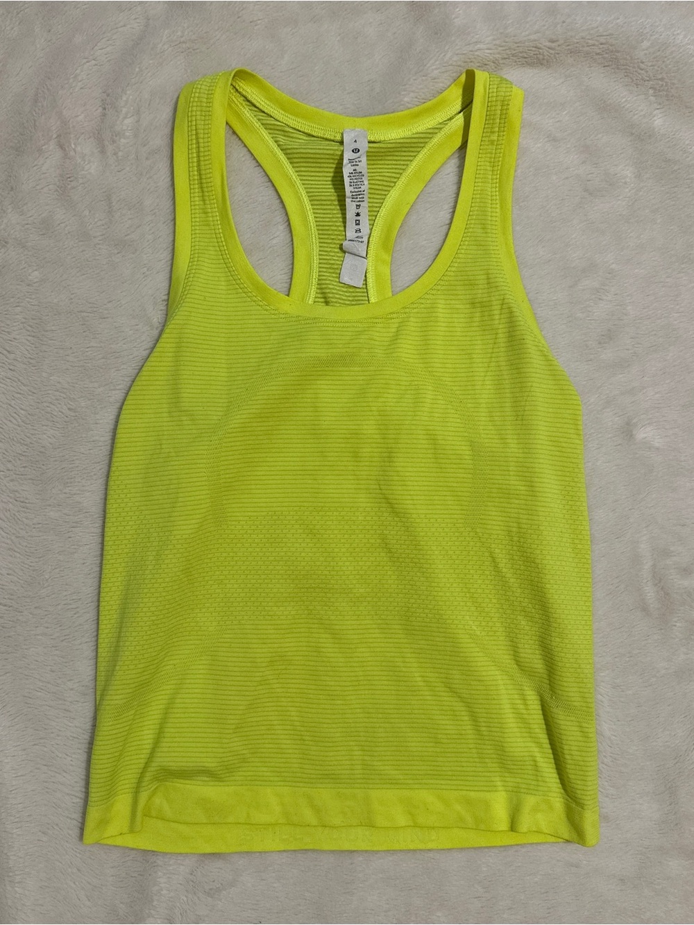 lululemon athletica Neon Yellow Racerback Tank